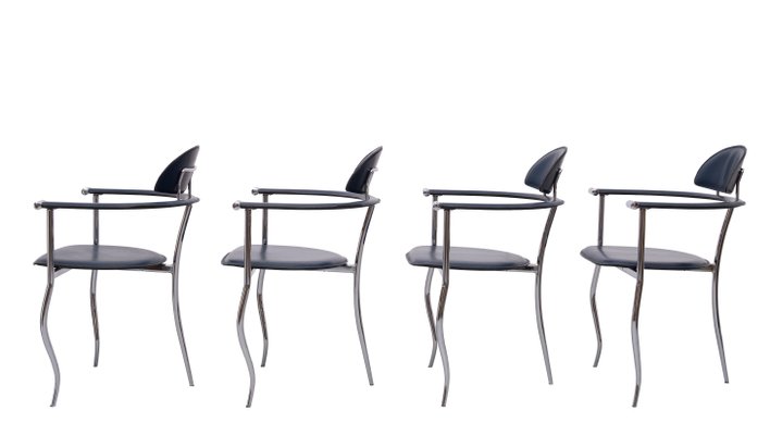 Italian Marilyn Stiletto Dining Chairs from Arrben, 1970s, Set of
