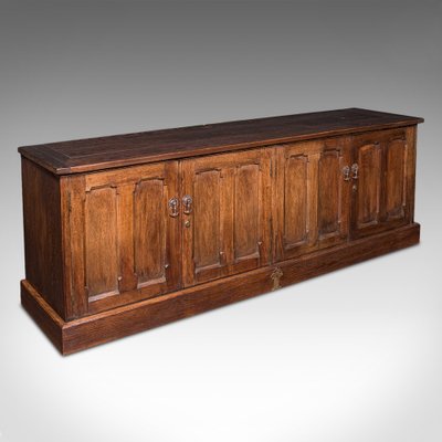 Large Antique English Victorian Gothic Revival Dresser Base in Oak, 1870 for sale at Pamono Large Antique English Victorian Gothic Revival Dresser Base in Oak, 1870 for sale at Pamono