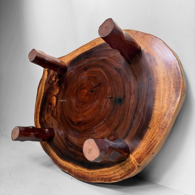 Vintage Japanese Keyaki Tree Trunk Table, 1960s for sale at Pamono