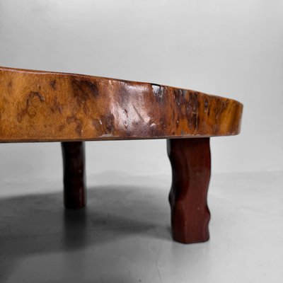 Vintage Japanese Keyaki Tree Trunk Table, 1960s for sale at Pamono