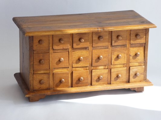 Small Vintage Apothecary Cabinet in Wood, 1960s for sale at Pamono