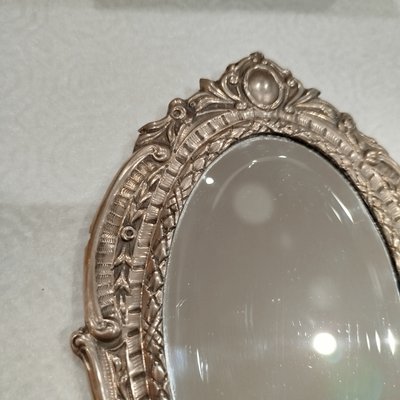 Antiker Silberner Handspiegel, 1800er bei Pamono kaufen