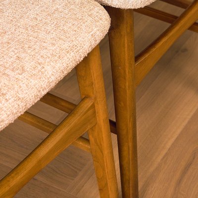 Danish Dining Chairs in Teak and Beech by Ib Kofod-Larsen, 1950