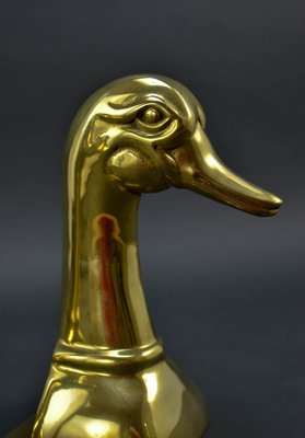 Large Brass Duck's Head Book Supports from Sarreid, 1970s, Set of