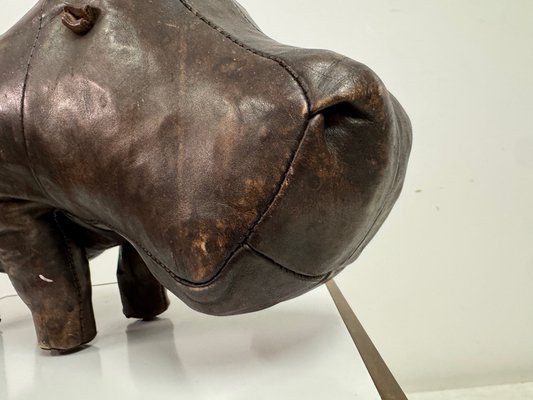 Vintage Leather Hippo by Dimitri Omersa for Liberty and