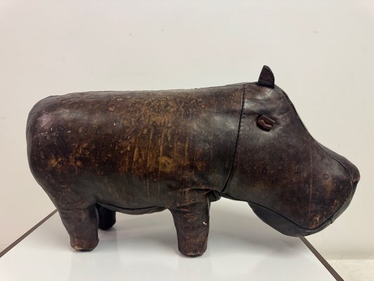 Vintage Leather Hippo by Dimitri Omersa for Liberty and