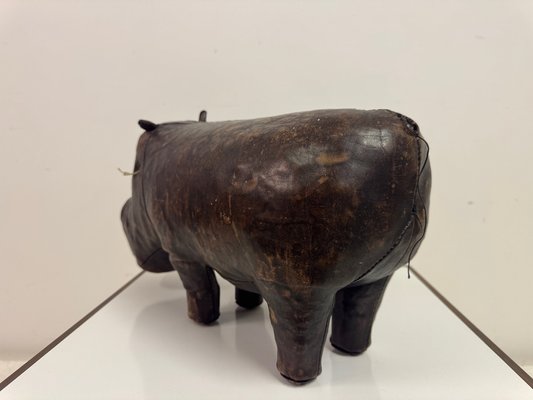 Vintage Leather Hippo by Dimitri Omersa for Liberty and
