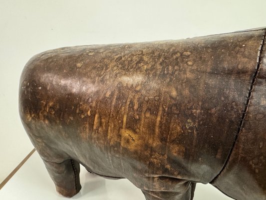 Vintage Leather Hippo by Dimitri Omersa for Liberty and