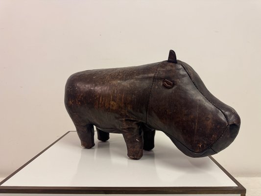 Vintage Leather Hippo by Dimitri Omersa for Liberty and