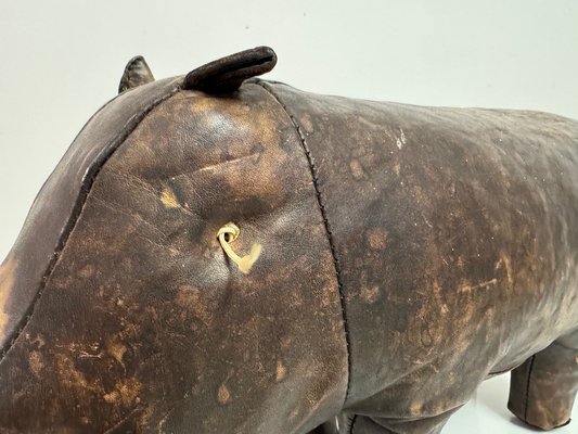 Vintage Leather Hippo by Dimitri Omersa for Liberty and