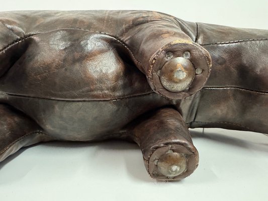 Vintage Leather Hippo by Dimitri Omersa for Liberty and