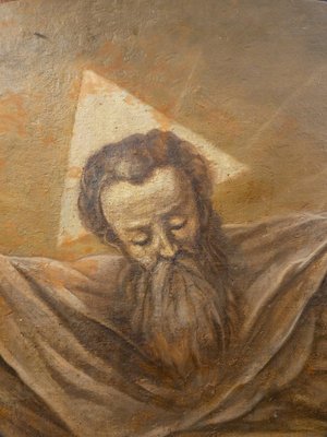 Overdoor Painting of God the Father Trinity, 1800, Oil on Canvas