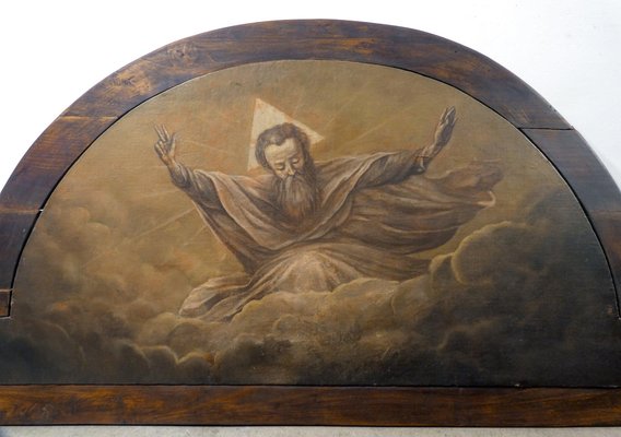 Overdoor Painting of God the Father Trinity, 1800, Oil on Canvas