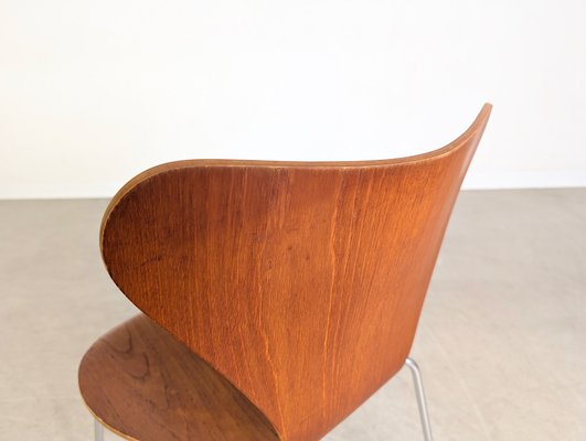 Mid-Century Model 3107 Chairs in Teak by Arne Jacobsen for Fritz