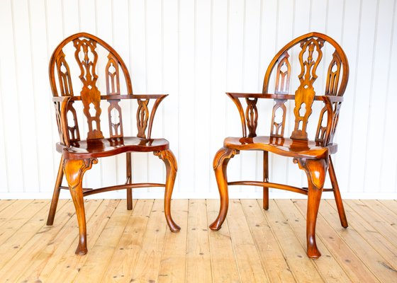 Gothic Strawberry Hill Windsor Steeple Back Armchairs by Theodore