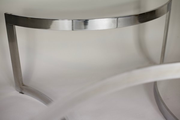 Chromed Steel And Thick Glass Coffee Table From Dassas 1963 For Sale At Pamono