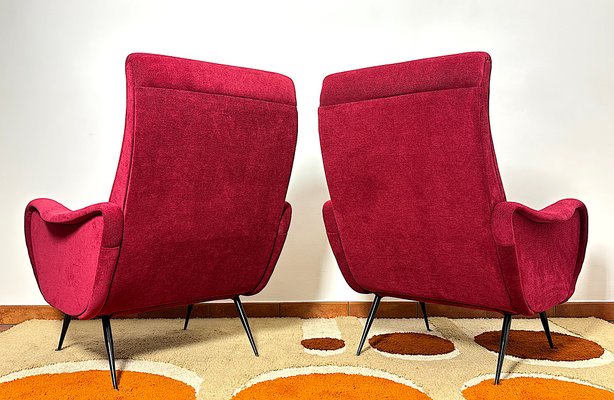 Italian Lady Lounge Chairs attributed to Marco Zanuso, 1960s, Set