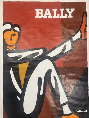 Bally Man Poster from Villemot, 1986 for sale at Pamono