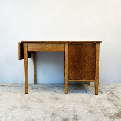 George VI Oak Drop-Leaf Desk, 1930s for sale at Pamono