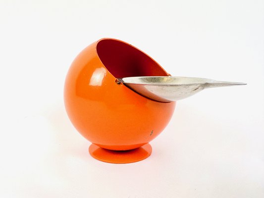 Space Age Orange Smokny Ball Ashtray by F.W. Quist, 1960s for sale
