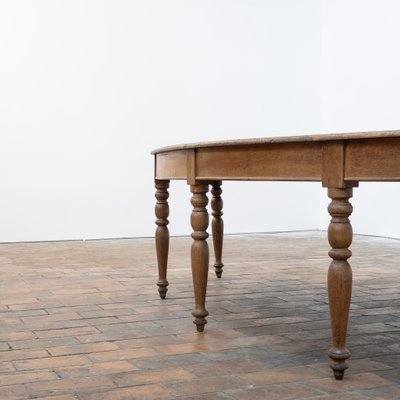 Large Oval Oak Table, France, 1900s for sale at Pamono