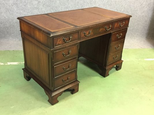 Mid Century Mahogany Leather Top Desk For Sale At Pamono
