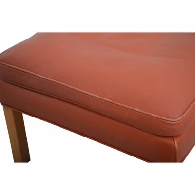 2202 Stool in Cognac Leather by Børge Mogensen, 1980s for sale at