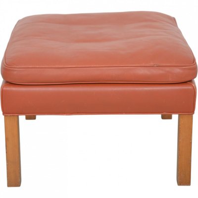 2202 Stool in Cognac Leather by Børge Mogensen, 1980s for sale at