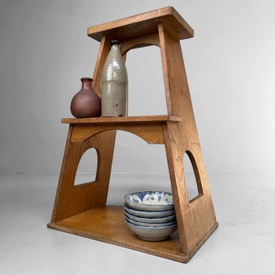 Vintage Japanese Wooden Fumidai Step Stool, 1950-1960 for sale at