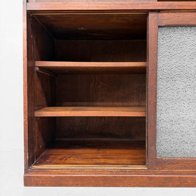 JISADER Mini Armoire Rétro En Bois - Organiseur Bureau Et Vitrine Collection