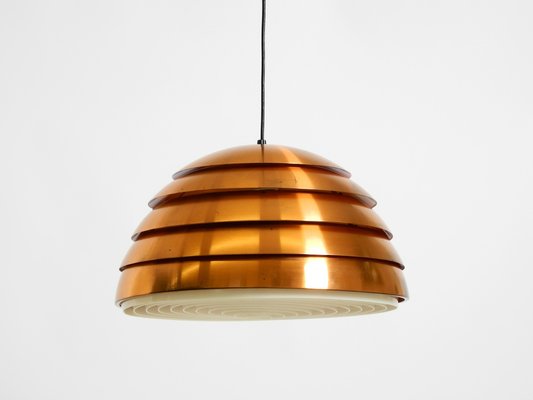 1990's National 照明 ポストモダン Vintage Swedish Copper Slat Pendant Lamp by Hans-Agne Jakobsson