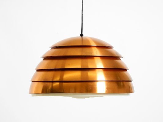 Vintage Swedish Copper Slat Pendant Lamp by Hans-Agne Jakobsson