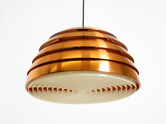 Vintage Swedish Copper Slat Pendant Lamp by Hans-Agne Jakobsson
