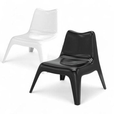 Skulpturale Gartensessel in Schwarz & Weiß von Ikea, 2 . Set bei Pamono kaufen