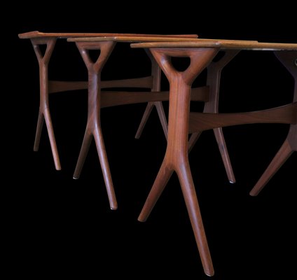 Teak Desks by Johannes Andersen for CFC Silkeborg, 1960s, Set of 3
