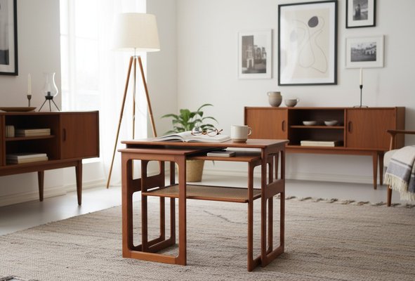 Teak Nesting Desks by Johannes Andersen for CFC Silkeborg, 1960s