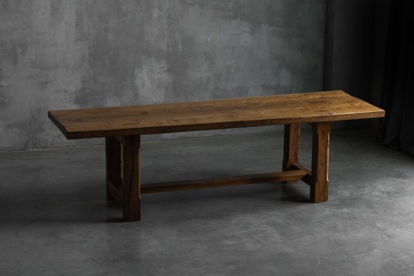 Mid-Century Brutalist Rustic Dining Table, France for sale at Pamono