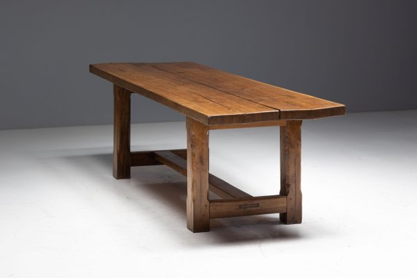 Mid-Century Brutalist Rustic Dining Table, France for sale at Pamono