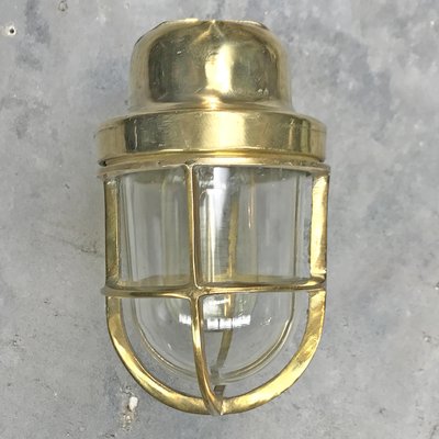 Vintage Cast brass Wall Mounted Nautical Light  POLISHED & REWIRED CHECK US OUT 
