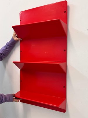 Red Kämpe Wall Shelf by Niels Gammelgaard for Ikea for sale at Pamono