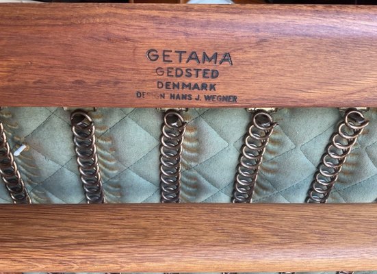 GE290 High Backed Armchair in Teak by Hans J. Wegner for Getama