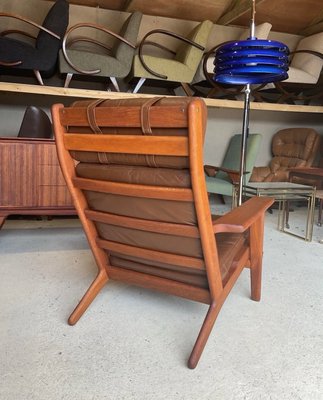 GE290 High Backed Armchair in Teak by Hans J. Wegner for Getama