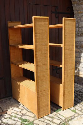 Rattan Shelves by Dal Vera, 1960s, Set of 2 for sale at Pamono