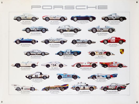Porsche VW-Porsche カラーカタログ Original Porsche Poster by Ken Rush for sale at Pamono