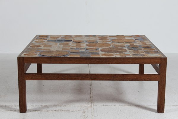 Square Tile Top Coffee Table in Wengé from Tue Poulsen and Erik