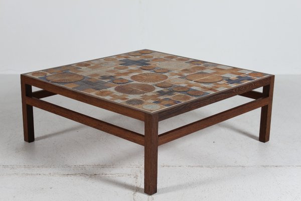 Square Tile Top Coffee Table in Wengé from Tue Poulsen and Erik