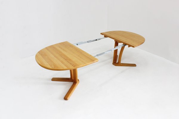 Vintage Danish Oval Extendable Dining Table from Dyrlund, 1960s