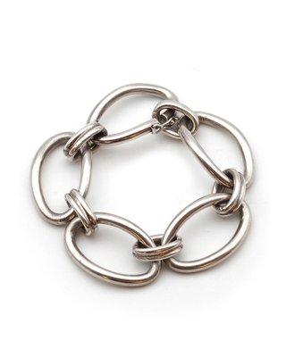 Silver Oval Links Bracelet for sale at Pamono