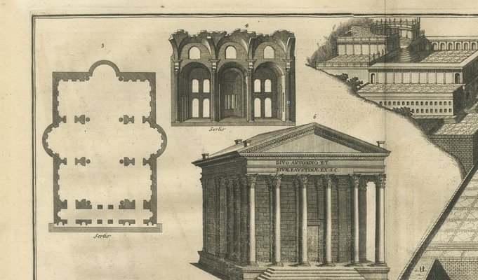 After Montfaucon, Antique Roman Temple Architecture