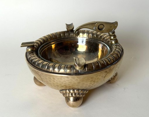vintage cigarette ashtray Art Deco Austrian Brass Ashtray with Integrated Cigarette Cutter, 1920s for  sale at Pamono
